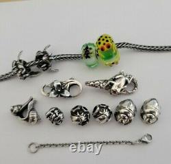 Authentic RARE Trollbeads Lot Frog Critters, Bee on Hive, 4 Small Frogs, & More