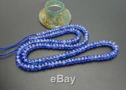 BEAUTIFUL RARE AAAA+ FACETED 3.5-5.1mm PURPLE BLUE GEM TANZANITE BEADS 97.3cts