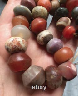 (B) Rare Ancient Neolithic Excavated Bicone Stone Beads Sahara
