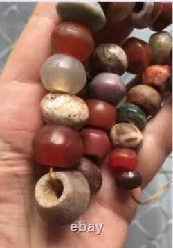 (B) Rare Ancient Neolithic Excavated Bicone Stone Beads Sahara