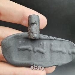 Babylonian Era Rare Ancient Old Mesopotamian Animal Intaglio Cylinder Seal Bead