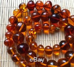 Beads Natural Antique Baltic Amber jewelry stone Necklace gemstone Old Rare