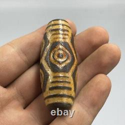 Beautiful Ancient agate dzi bead amulet with Rare eyes big Agate bead