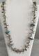 Beautiful Estate Rare Miriam Haskell Frosted Glass Branch Gemstone Necklace