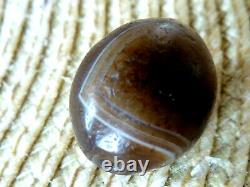 Beautiful Rare Ancient Tibetan Agate Stone Bead With Eye / Stripes / Bands Dzi