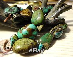 Beautiful & Rare Antique Tibetan Turquoise Beads Necklace