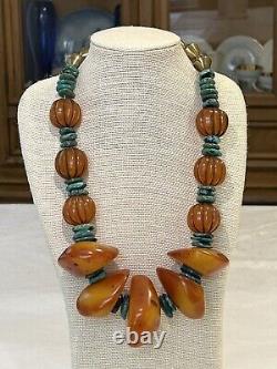 Beautiful, Rare, Unique Antique East African Amber Necklace