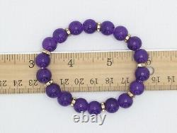 Beautiful Royal Purple SUGILITE Stone Beads Bracelet RARE Find! Many Benefits