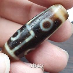 Beautiful Tibetan 6 Eyes Agate stone HQ Very rare Dzi Bead Amulet