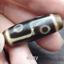 Beautiful Tibetan 6 Eyes Agate stone HQ Very rare Dzi Bead Amulet