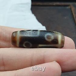 Beautiful Tibetan 6 Eyes Agate stone HQ Very rare Dzi Bead Amulet