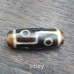 Beautiful Tibetan 6 Eyes Agate stone HQ Very rare Dzi Bead Amulet