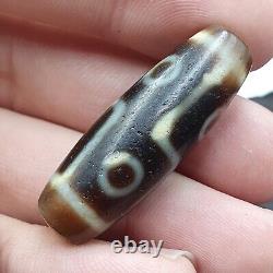 Beautiful Tibetan 6 Eyes Agate stone HQ Very rare Dzi Bead Amulet