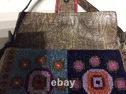 Beautiful rare Vintage Multicoloured Fendi Beaded Baguette Bag