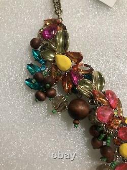 Betsey Johnson Colorful Stones Necklace Nwt Rare
