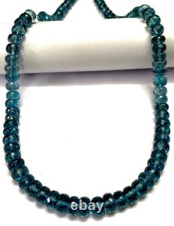 Blue London Topaz Faceted Rondelle Beads 7-10 Rare London Topaz Gemstone Beads