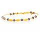 Blue Sapphire 24k Solid Yellow Gold Beaded Bracelet 7.4 Grams Extremely Rare