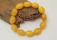 Bracelet Baltic Amber Natural Stone 16,4g Vintage Bead White Old Rare Sea 51