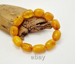 Bracelet Stone Amber Natural Baltic Vintage Bead 26,5g Old Rare Special X-155