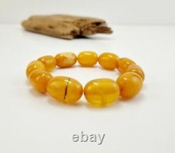 Bracelet Stone Amber Natural Baltic Vintage Bead 26,5g Old Rare Special X-155