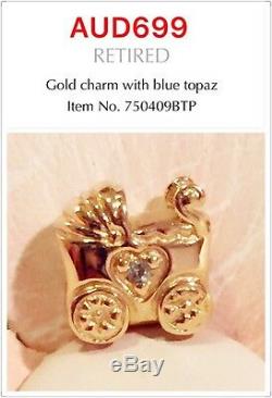 Brand New Pandora 14K Gold charm, 750409BTP, Rare To Find