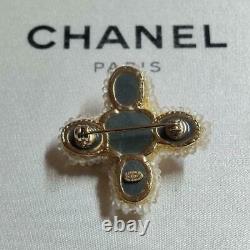 Chanel Brooch Coco Mark Stone Beads Limited Rare