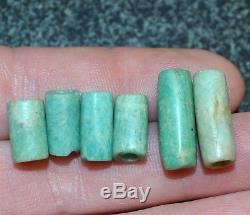 Collection of Ancient Amazonite Rare Stone Beads From Mauritania, African Trade