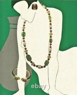 Colleen LopezT Natural Rare Premium Amazonite Gemstone-Graduated Beads Necklace
