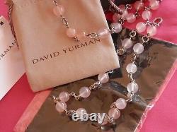 DAVID YURMAN Stunning 40 Bijoux 10mm Pink Chalcedony Necklace'RARE