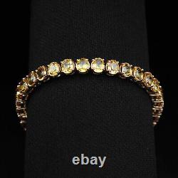 Delicate Multicolor Sapphire Rare 30.20Ct 925 Sterling Silver Handmade Bracelets