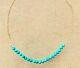Elegant Rare Sleeping Beauty Turquoise Bracelet Hand Wire Wrap Elegant 7.5 14k