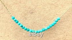 Elegant rare sleeping beauty turquoise bracelet hand wire wrap elegant 7.5 14k