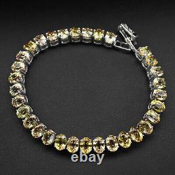 Estate Multicolor Sapphire Rare 36.40Ct 925 Sterling Silver Handmade Bracelets