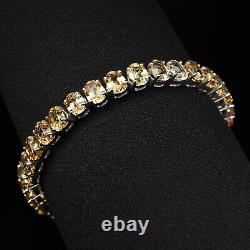 Estate Multicolor Sapphire Rare 36.40Ct 925 Sterling Silver Handmade Bracelets