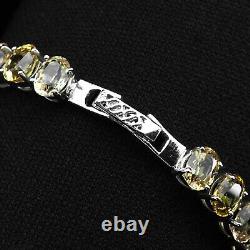 Estate Multicolor Sapphire Rare 36.40Ct 925 Sterling Silver Handmade Bracelets