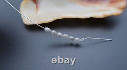 Exquisite Rare Genuine Diamond Beads Natural Silver Colors Faceted Beads