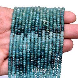 Extremely Rare AAA+ Grandidierite 4mm-5mm Rondelle Faceted Beads 14inch Strand
