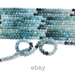 Extremely Rare AAA+ Natural Grandidierite 4mm Faceted Round Beads 13inch Strand