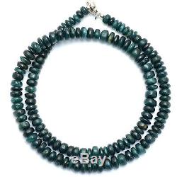 Extremely Rare- GRANDIDIERITE Gemstone Beaded Necklace, 5.5-6.5mm Rondelle Beads