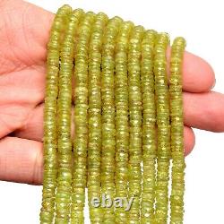 Extremely Rare Natural Sphene Titanite 5mm-7mm Faceted Heishi Beads 16 Strand