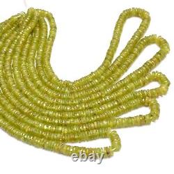 Extremely Rare Natural Sphene Titanite 5mm-7mm Faceted Heishi Beads 16 Strand