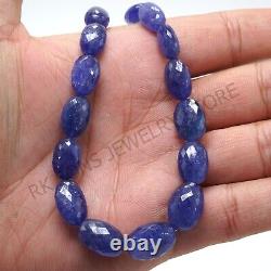 Extremely Rare Natural Tanzanite Oval Beads, Faceted Gemstone Nugget Beads