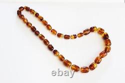 Extremely rare Antique Amber barrel necklace from prominent estate collection