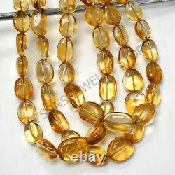 Extremely rare Natural Citrine Smooth Oval Nugget Gemstone Beads 6-8.5 mm