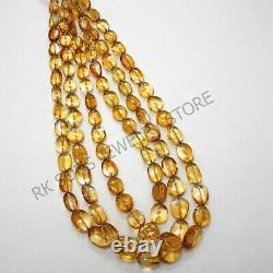 Extremely rare Natural Citrine Smooth Oval Nugget Gemstone Beads 6-8.5 mm
