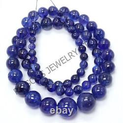 Extremely rare Natural Tanzanite Gemstone High Quality Smooth Round Beads