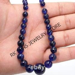 Extremely rare Natural Tanzanite Gemstone Smooth Round Beads High Quality