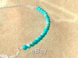 Extremely rare sleeping beauty turquoise bracelet hand wire wrap elegant 8 18k