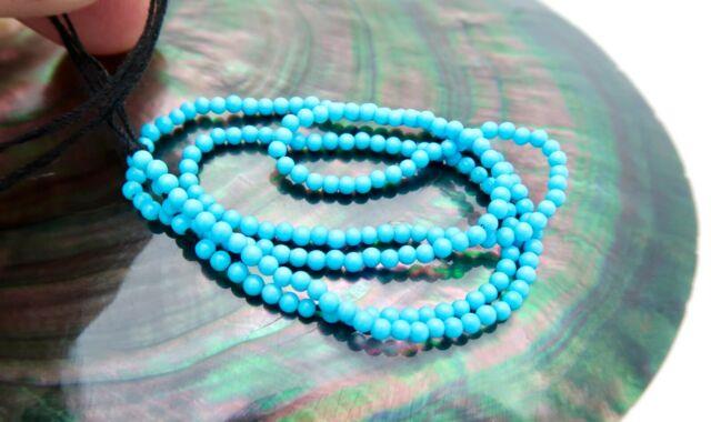 Gorgeous All New Rare Aaaa+ Sleeping Beauty Gem Blue Turquoise Bead Strand 16in