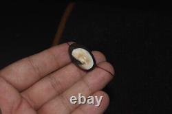 Genuine Ancient Agate Stone Bead with Rare Color & Patina over 2500 Years Old